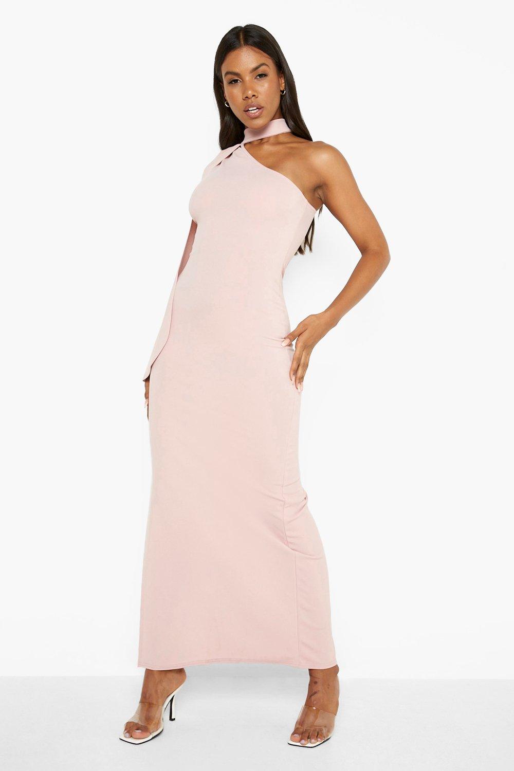 One Shoulder Cape Maxi Dress boohoo NZ